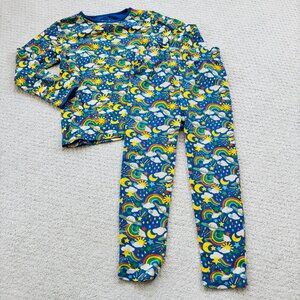 Piccalilly colorful rainbow and planets outfit set